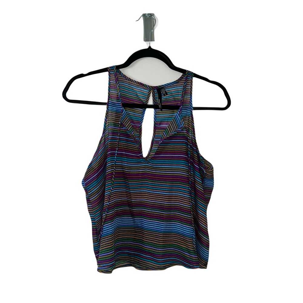 NWOT O'Neill Multicolored Striped Sheer Tank